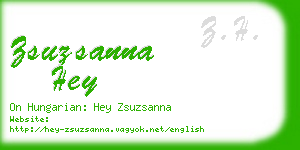 zsuzsanna hey business card